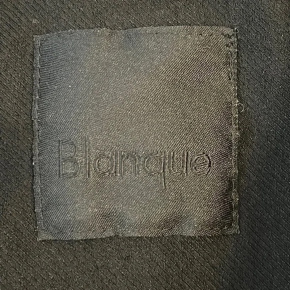 Blanque Longline Black Jacket Coat Button Front W/ Pockets Size Medium - Picture 7 of 14